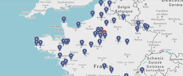 Carte des refuges pour chiens en France